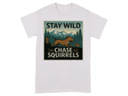 Stay Wild Chase Squirrels Pitt Bull T-Shirts Ice Grey T-shirt