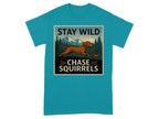 Stay Wild Chase Squirrels Vizsla T-Shirts Tropical Blue T-shirt