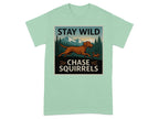 Stay Wild Chase Squirrels Vizsla T-Shirts Mint Green T-shirt