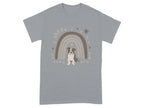 Stylish Pitt Bull and Rainbow Print T-Shirts Gravel T-shirt