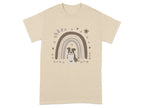 Stylish Pitt Bull and Rainbow Print T-Shirts Sand T-shirt