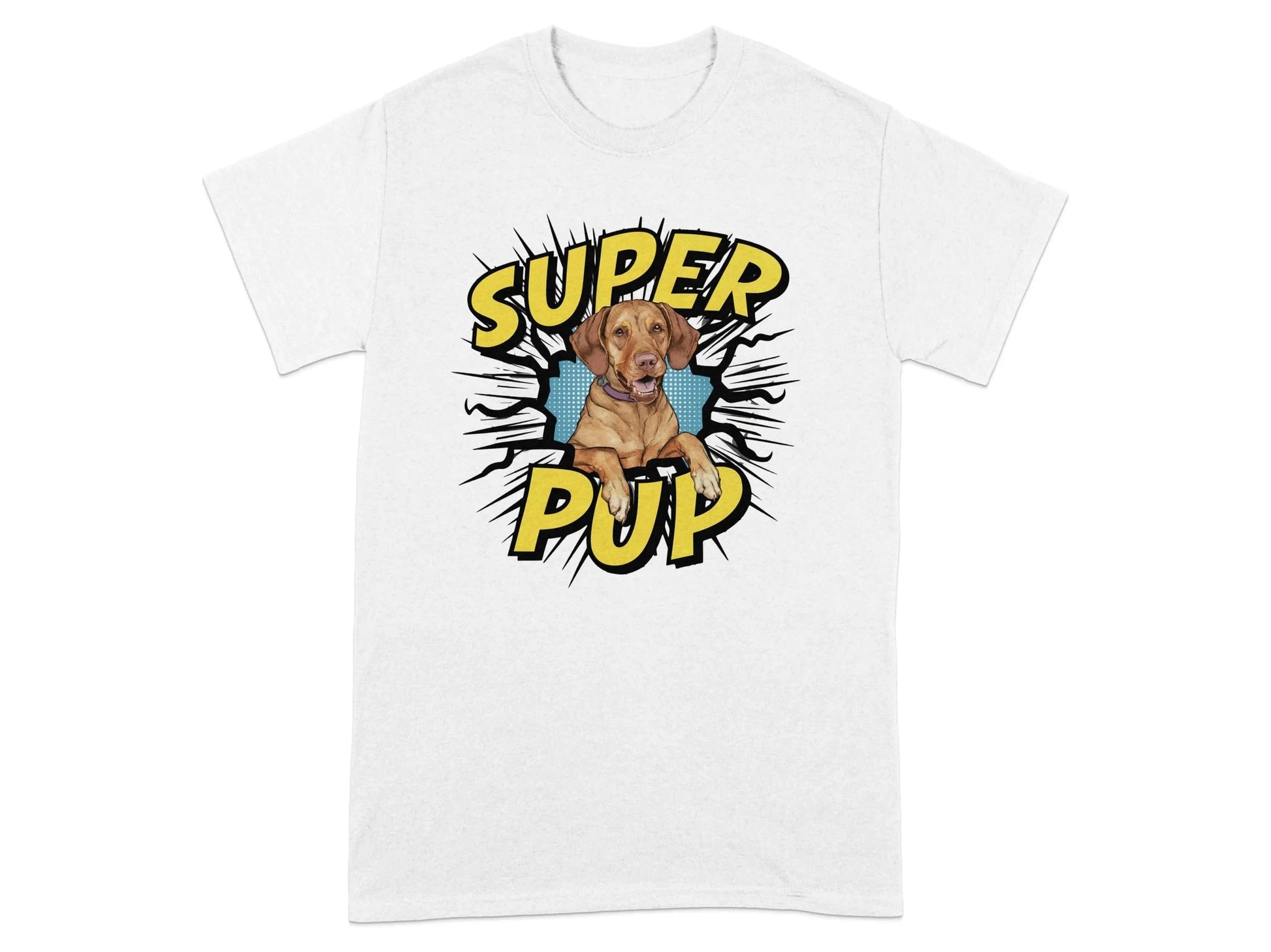 Super Pup Dog Superhero Comic T-Shirts White T-shirt