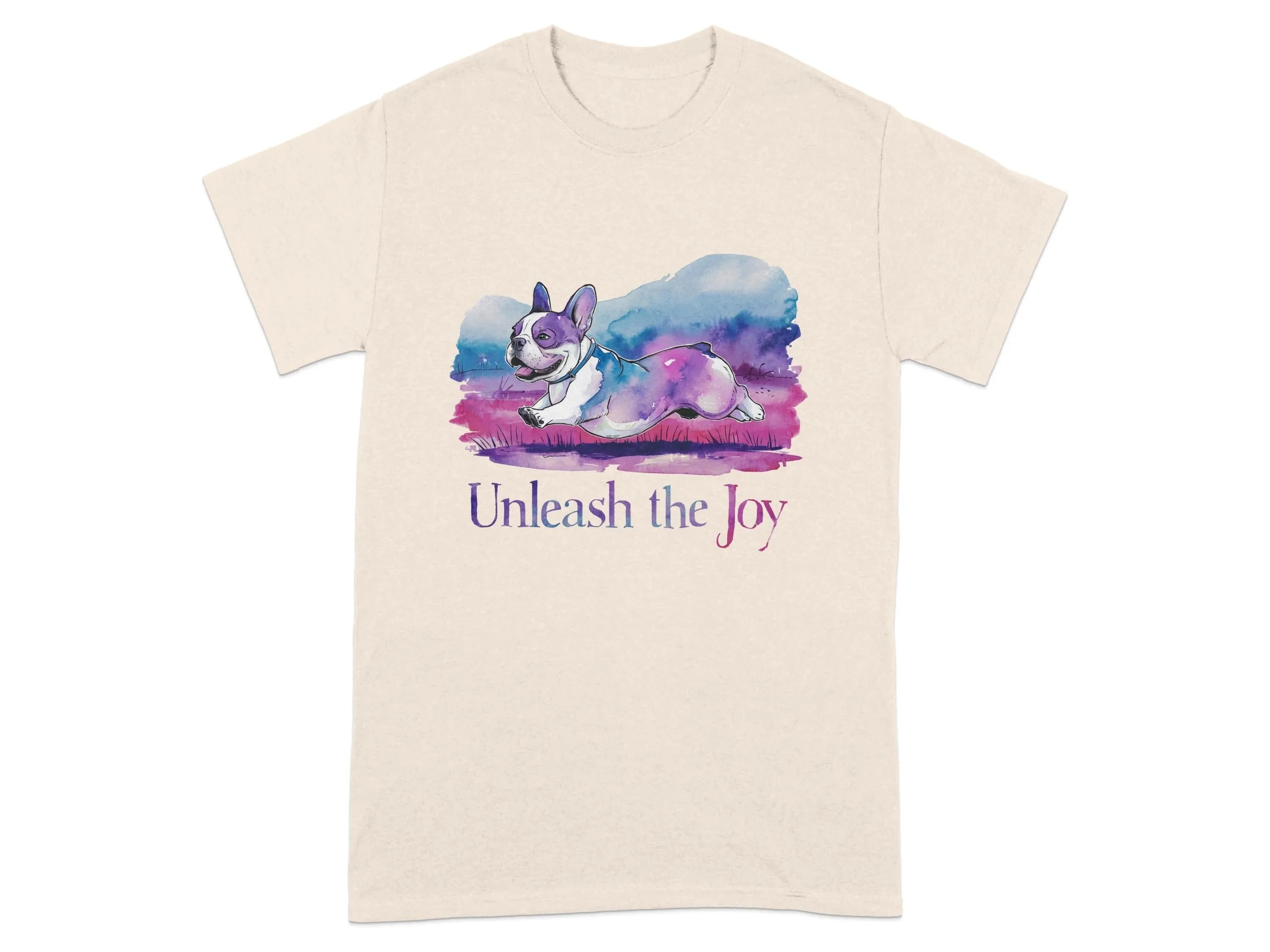 Unleash the Joy Boston Terrier Cute and Colorful Dog T-Shirts Natural T-shirt