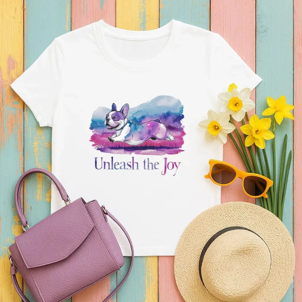 Unleash the Joy Boston Terrier Cute and Colorful Dog T-Shirts T-shirt