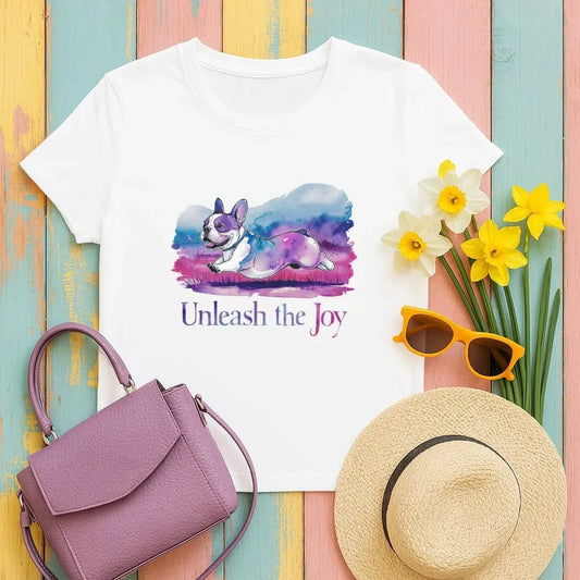 Unleash the Joy Boston Terrier Cute and Colorful Dog T-Shirts T-shirt