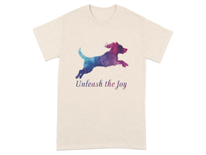 Unleash the Joy Colorful Dog T-Shirts Natural T-shirt