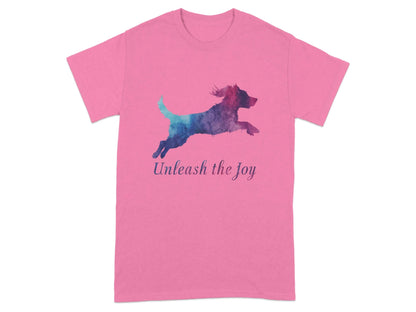 Unleash the Joy Colorful Dog T-Shirts Azalea T-shirt