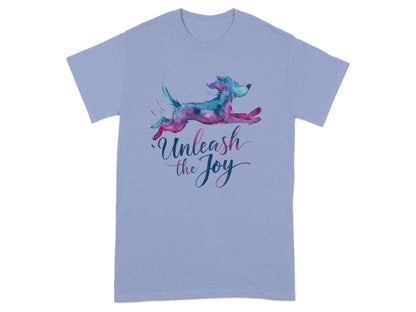 Unleash the Joy Dog T-Shirts Violet T-shirt