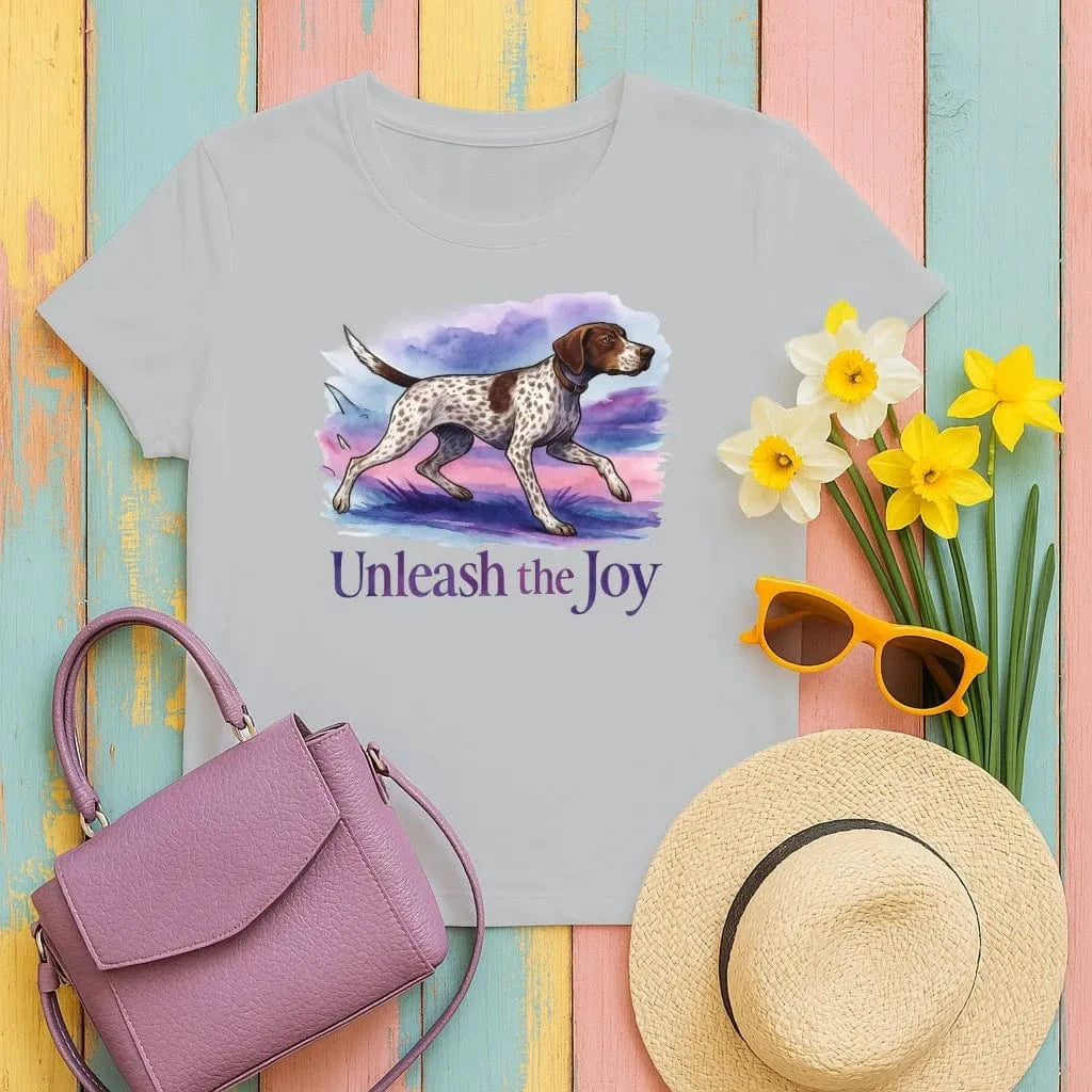 Unleash the Joy German Shorthaired Pointer T-Shirts Gravel T-shirt