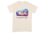 Unleash the Joy Playful Corgi Illustration T-Shirts Natural T-shirt