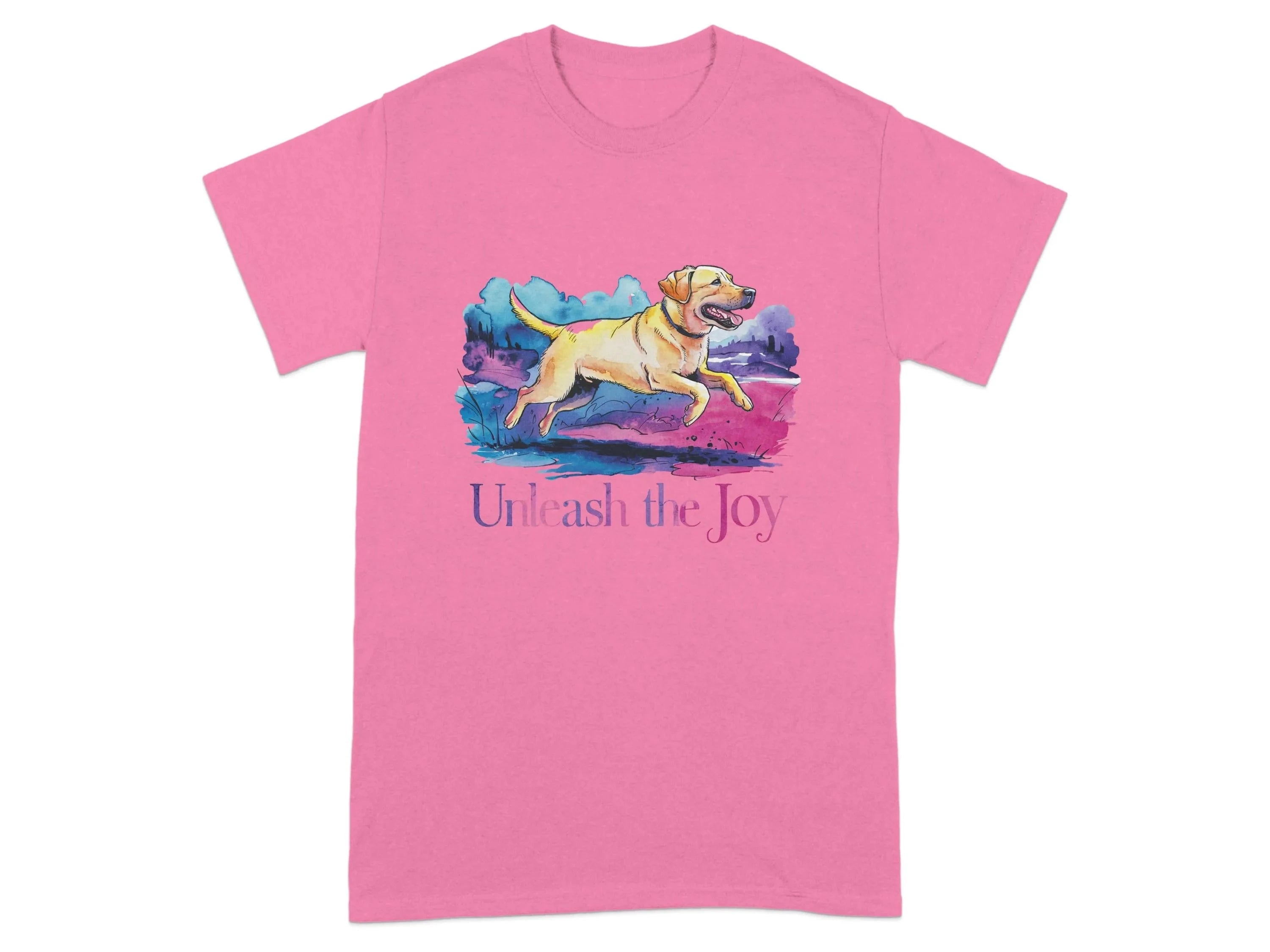 Unleash the Joy Vibrant Lab T-Shirts Azalea T-shirt