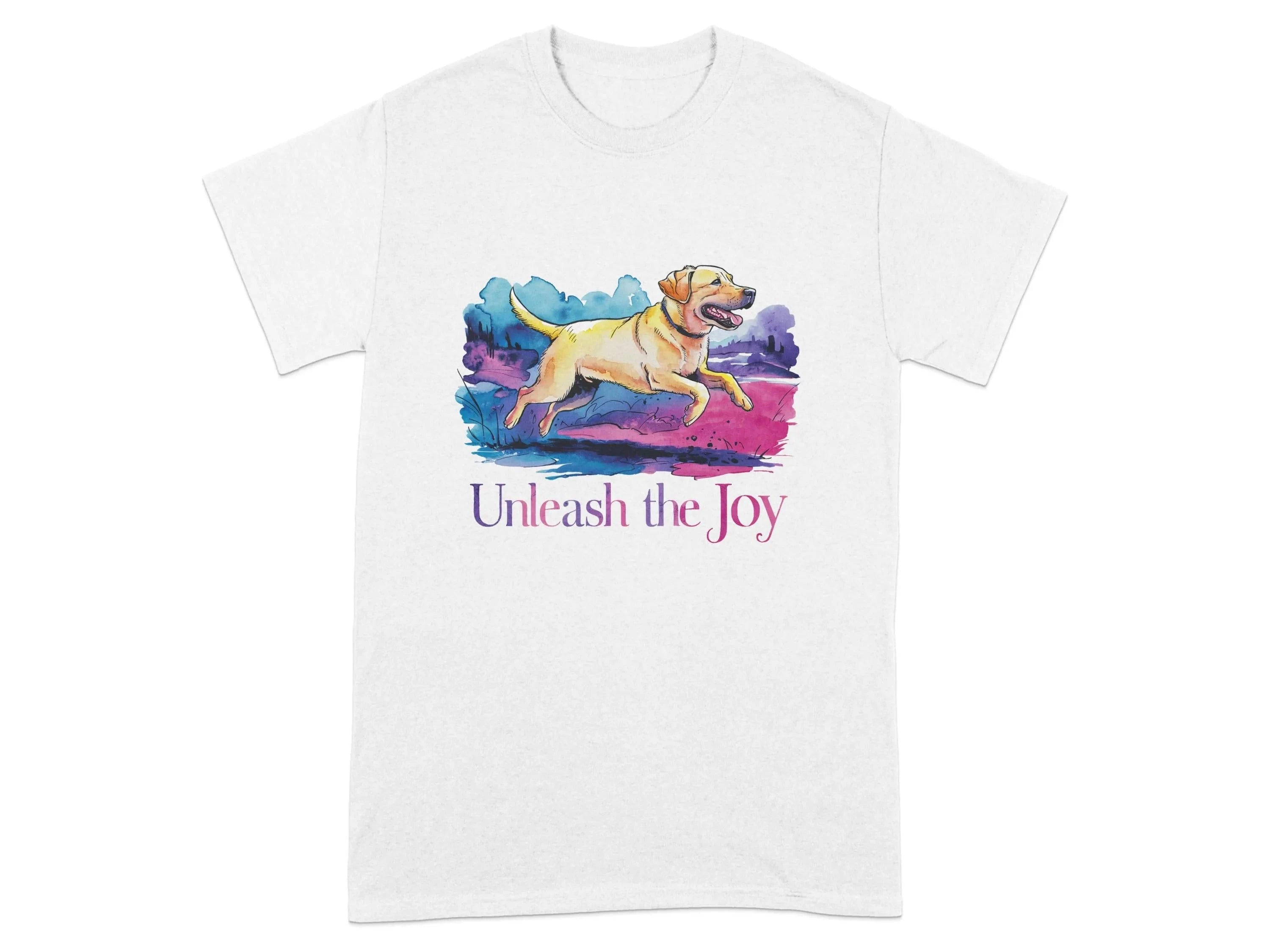 Unleash the Joy Vibrant Lab T-Shirts White T-shirt