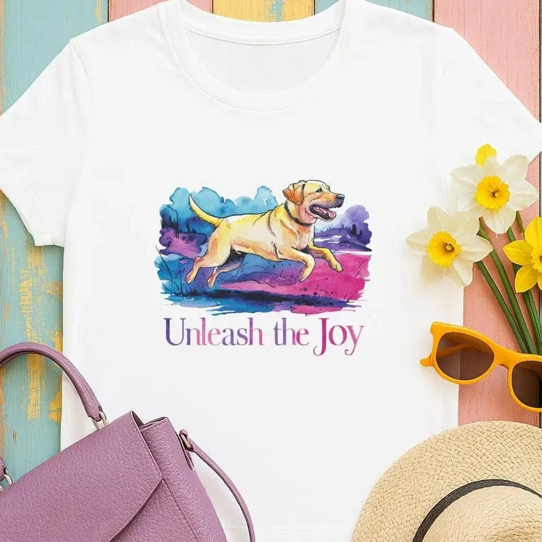 Unleash the Joy Vibrant Lab T-Shirts T-shirt