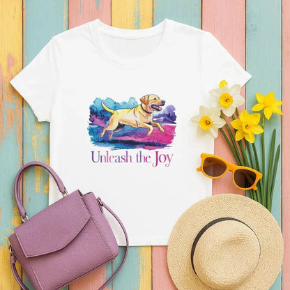 Unleash the Joy Vibrant Lab T-Shirts T-shirt