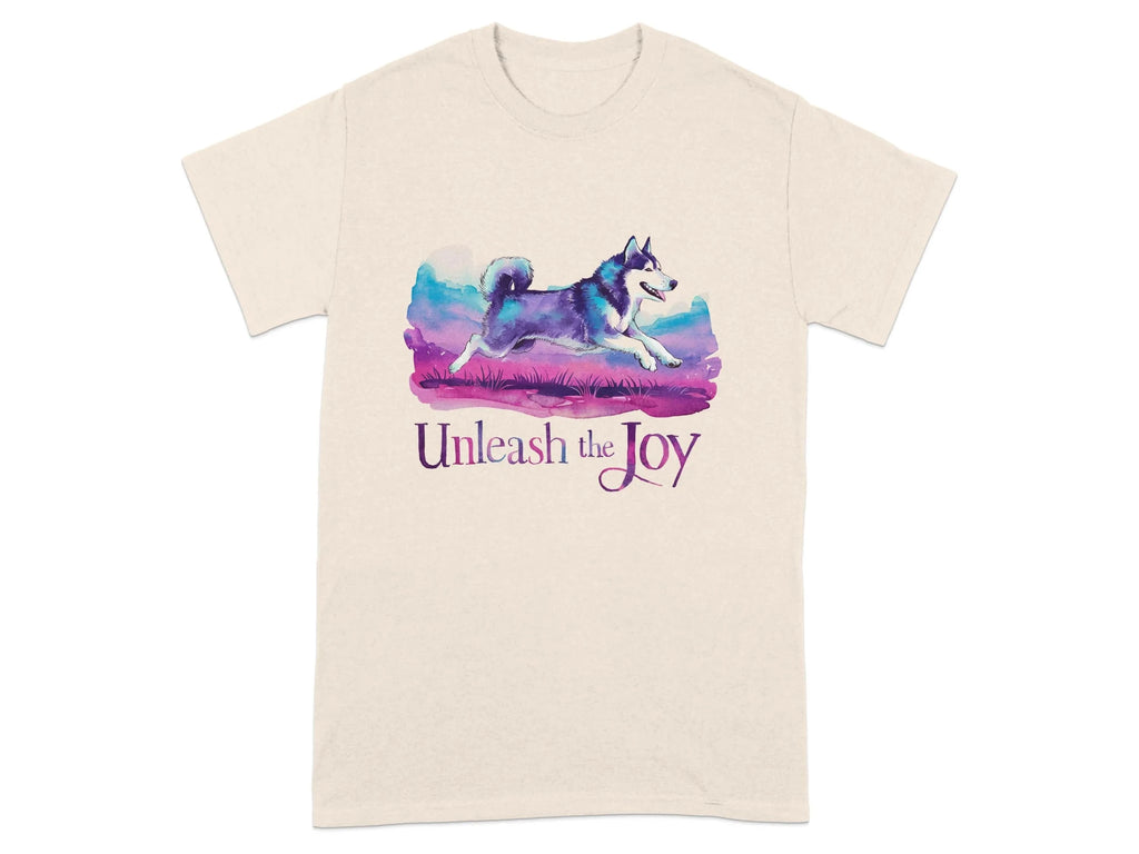 Unleash the Joy with Lively Husky T-Shirts Natural T-shirt