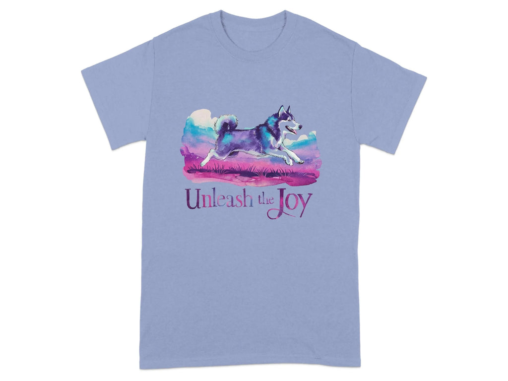 Unleash the Joy with Lively Husky T-Shirts Violet T-shirt