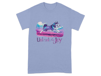 Unleash the Joy with Lively Husky T-Shirts Violet T-shirt