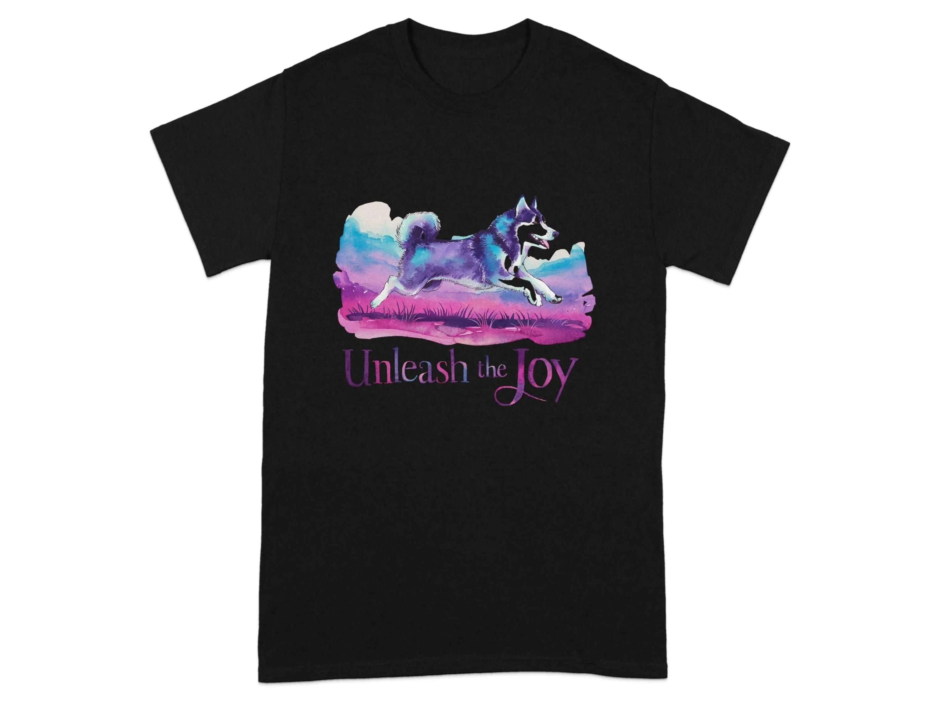 Unleash the Joy with Lively Husky T-Shirts Black T-shirt