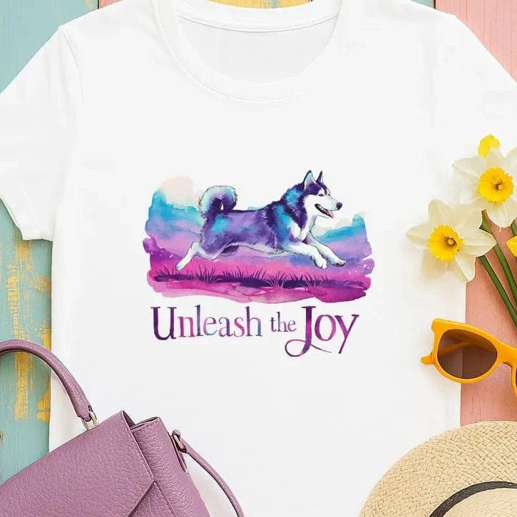 Unleash the Joy with Lively Husky T-Shirts T-shirt