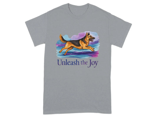 Unleash the Joy with a German Shepherd Watercolor T-Shirts Gravel T-shirt