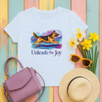 Unleash the Joy with a German Shepherd Watercolor T-Shirts Light Blue T-shirt