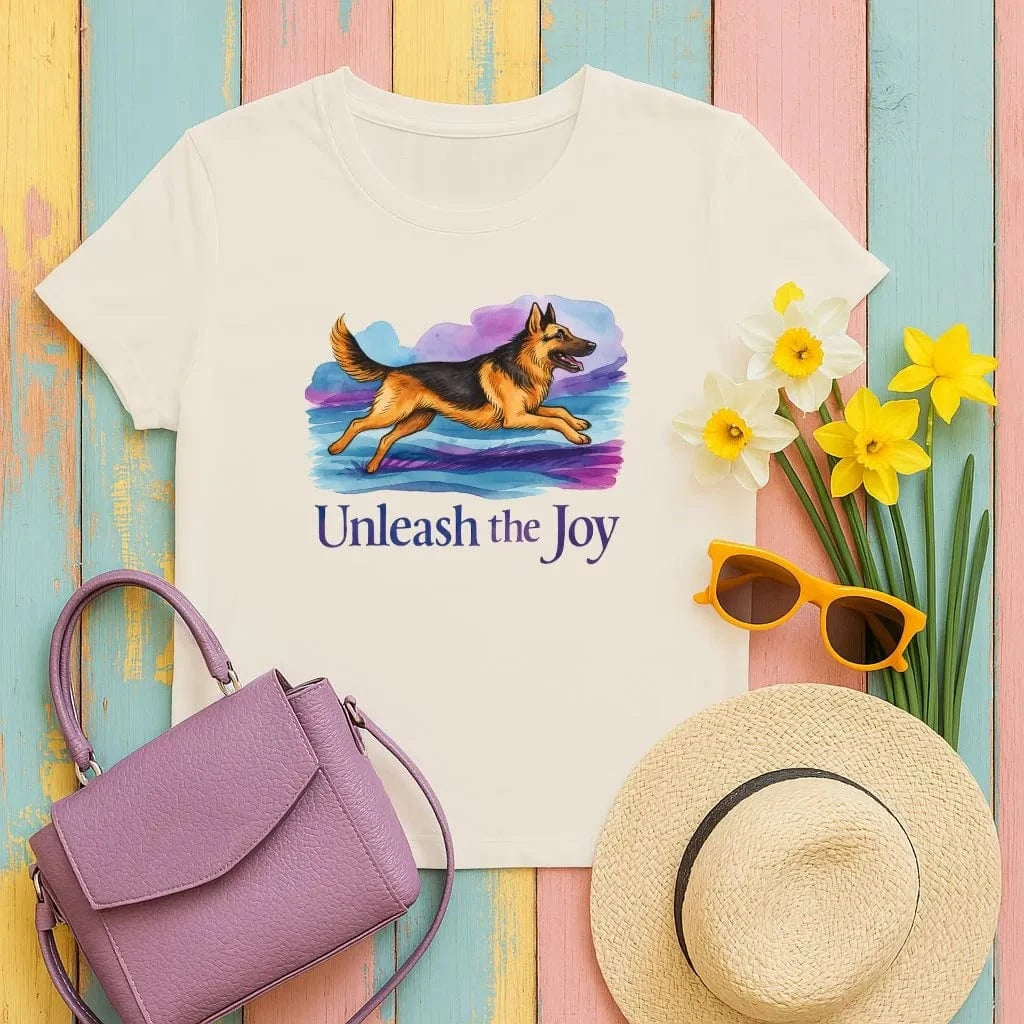 Unleash the Joy with a German Shepherd Watercolor T-Shirts Sand T-shirt