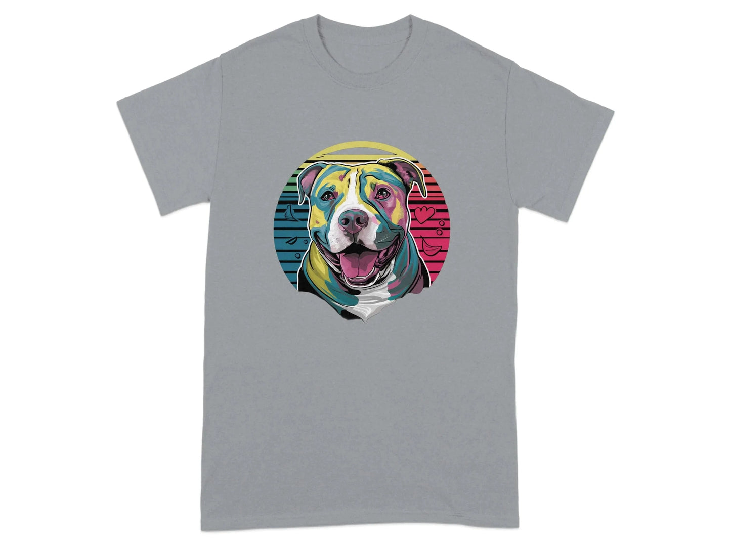 Vibrant Colorful Pitt Bull T-Shirts Gravel T-shirt