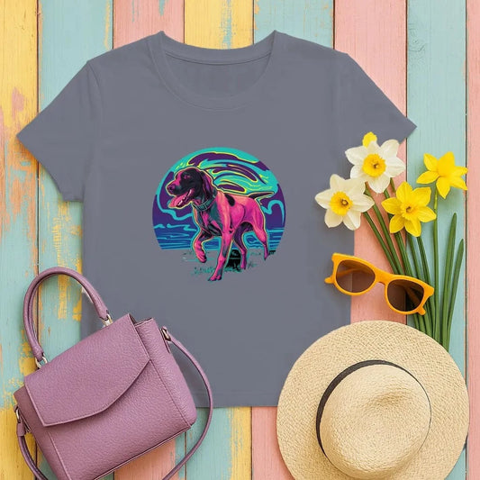 Vibrant Neon German Shorthaired Pointer T-Shirts T-shirt