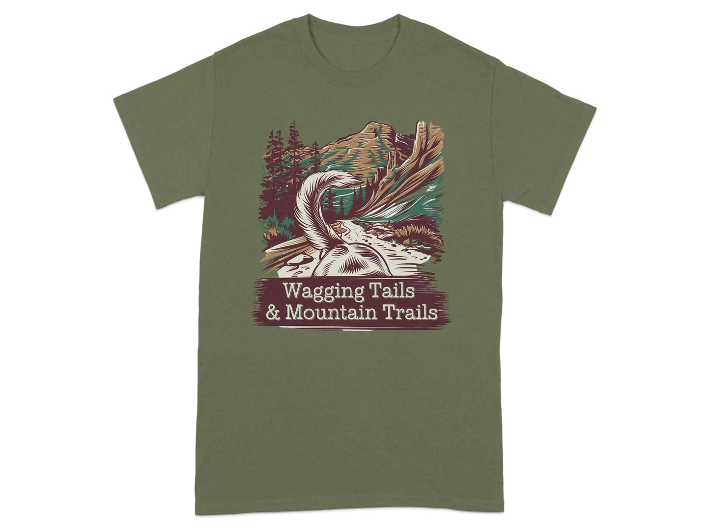 Wagging Tails and Mountain Trails T-Shirts T-shirt