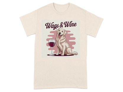 Wags and Wine Lab T-Shirts Natural T-shirt