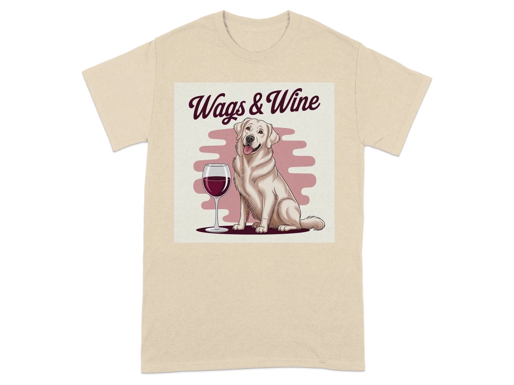 Wags and Wine Lab T-Shirts Sand T-shirt