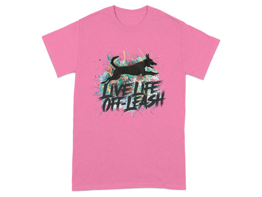 Live Life Off Leash Dog Graphic T-Shirt product type