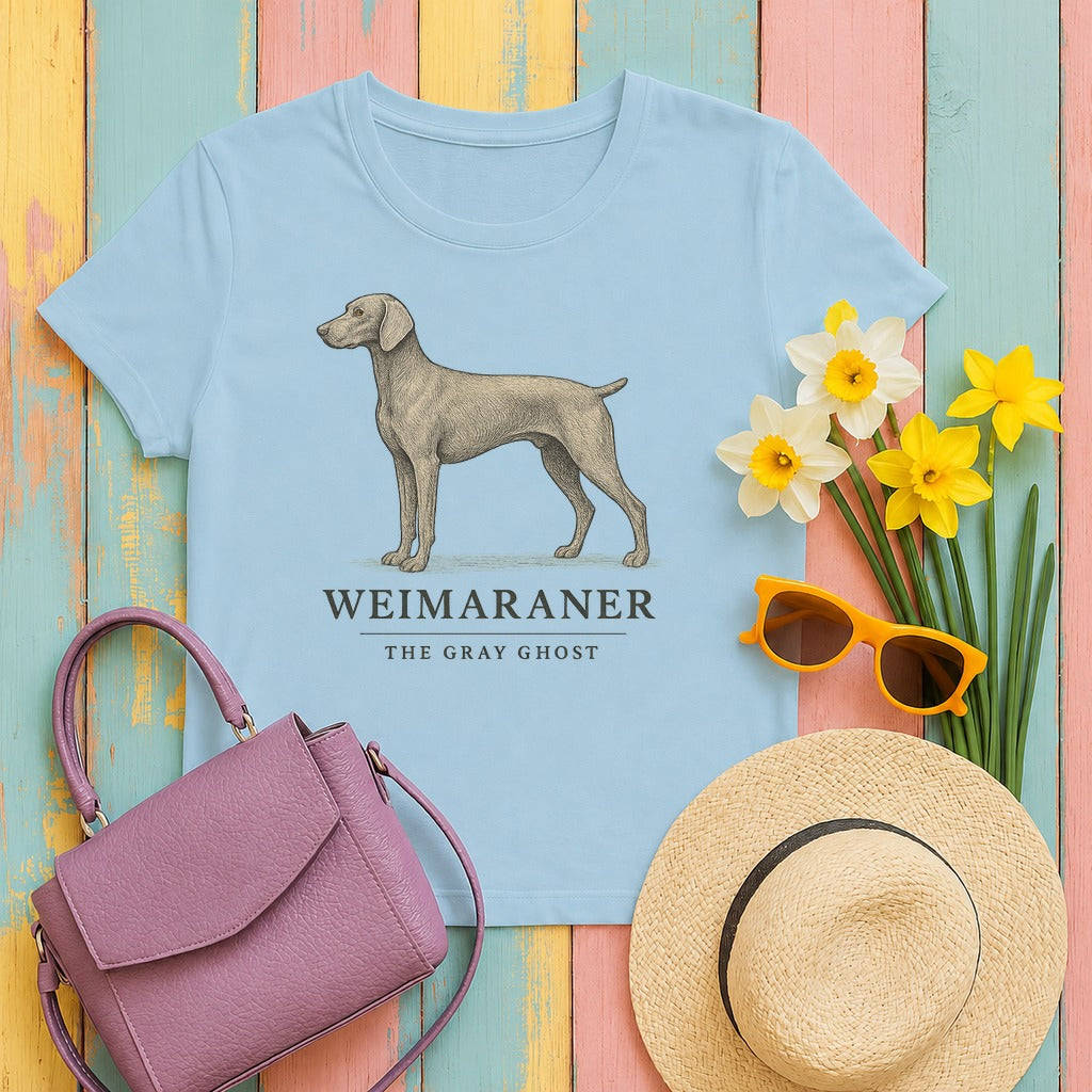 Weimaraner Field Guide Tee in Light Blue