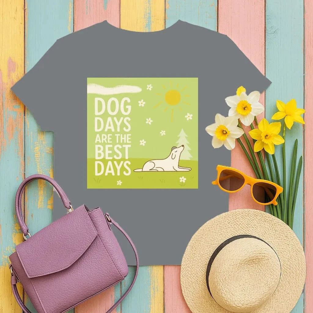 Dog Days Are The Best Days Spring T-Shirt Graphite Heather T-shirt