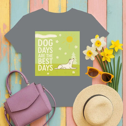 Dog Days Are The Best Days Spring T-Shirt Graphite Heather T-shirt
