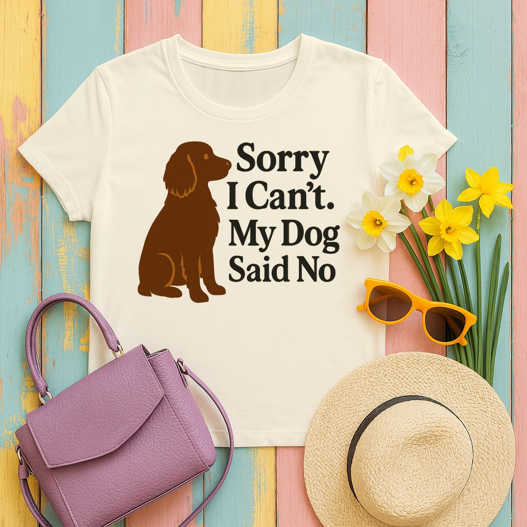 Boykin Spaniel Dog Said No T-shirt in Natural