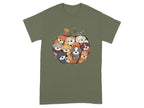 Cute Dogs in a Pumpkin Fall Themed Graphic T-shirt