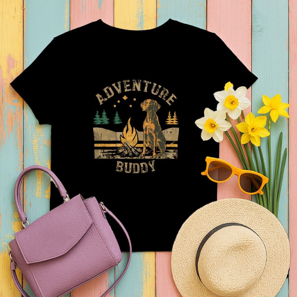 Adventure Buddy Black Graphic T-Shirt product type