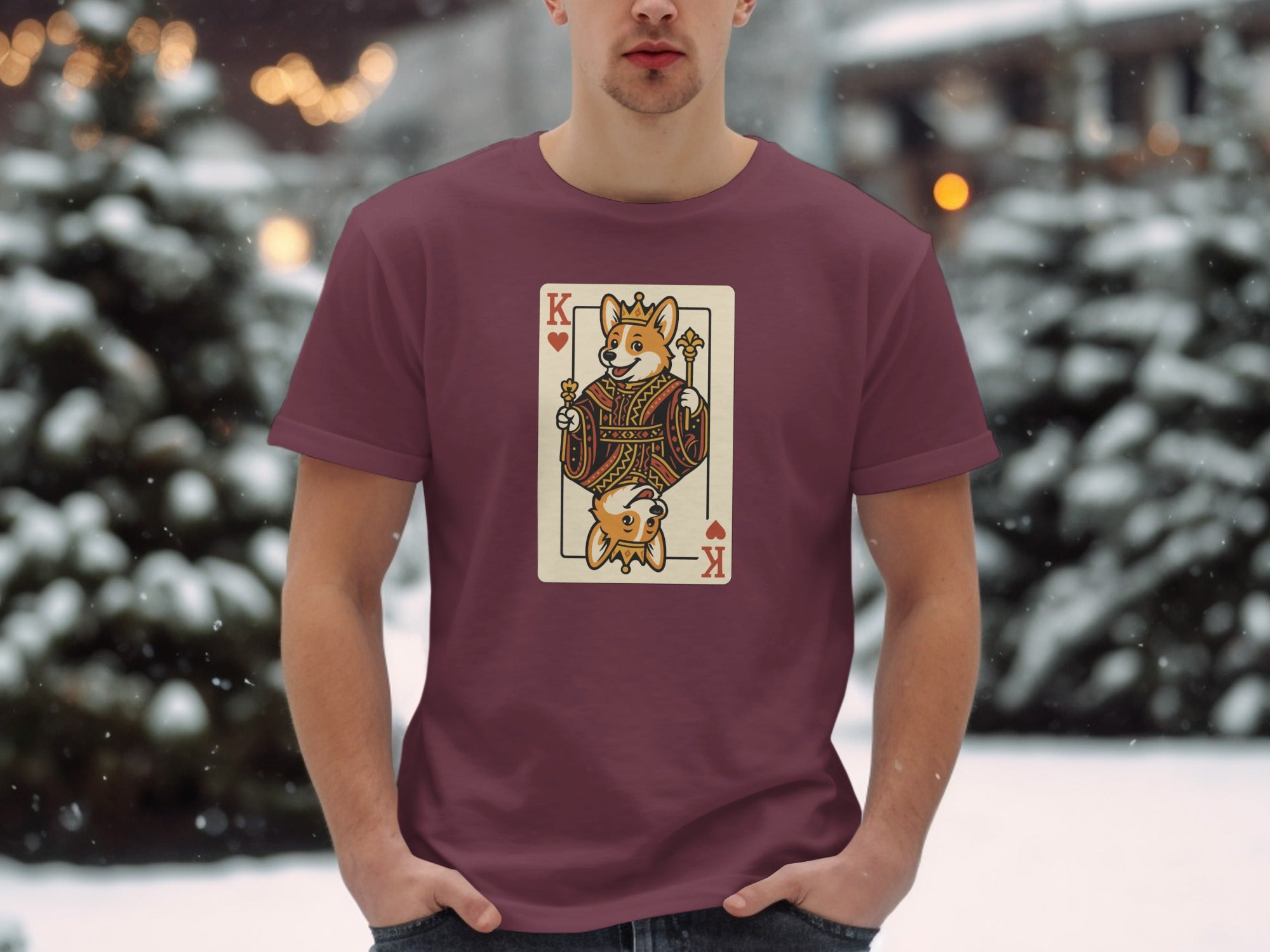 King of Shibas Deck of Cards Design T-Shirt