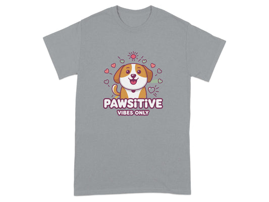 Pawsitive Vibes Only Dog Print Graphic T-shirt product type