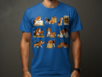 T-shirt with a graphic of beagles interacting with bread and baked goods.