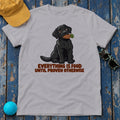 Everything Is Food Until Proven Otherwise Black Lab T-Shirt in Athletic Heather