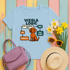 Vizsla Logic Flowchart Premium T-Shirt in Light Blue