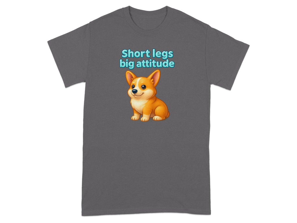Short legs big attitude adorable corgi themed shirt