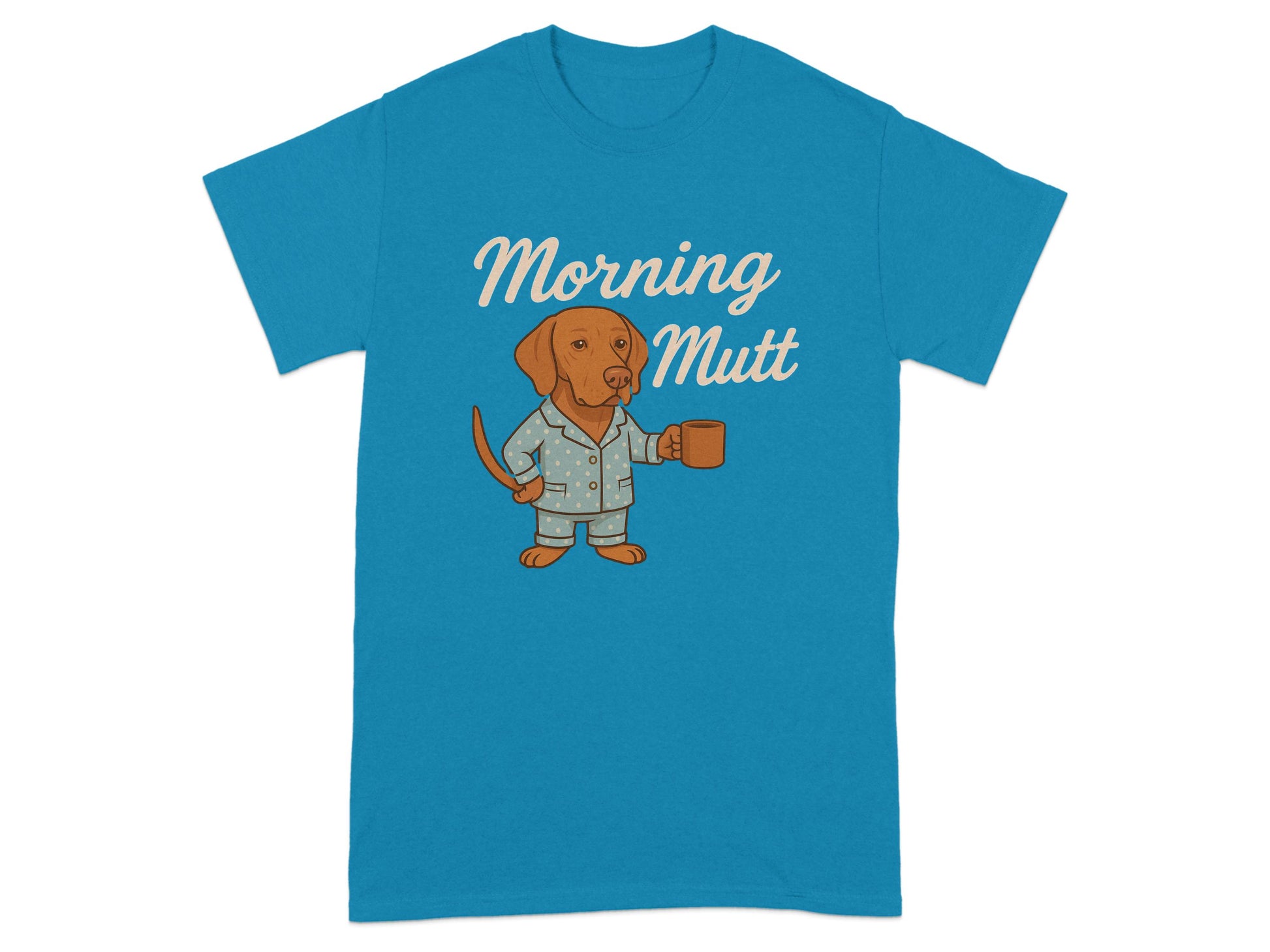Morning Mutt Blue Pajamas Dog Graphic T-Shirt product type