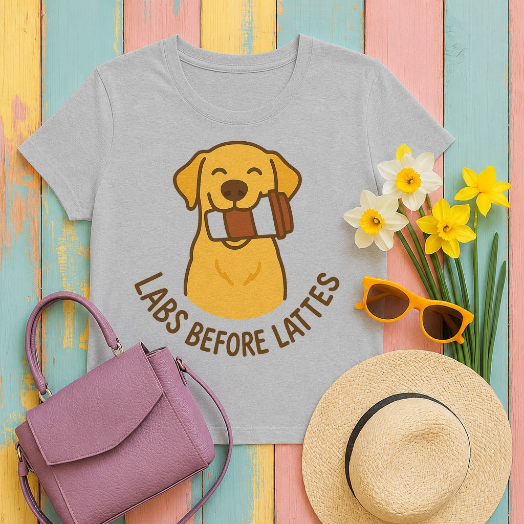 Labs Before Lattes T-Shirt in Sport Grey
