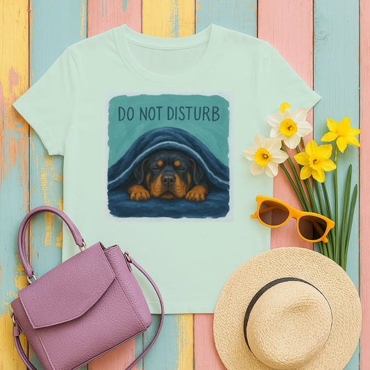 Do Not Disturb Sleeping Dog Teal Graphic Shirt product