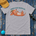Santa's Least Helpful Elf Dachshund T-Shirt in Athletic Heather - flat lay