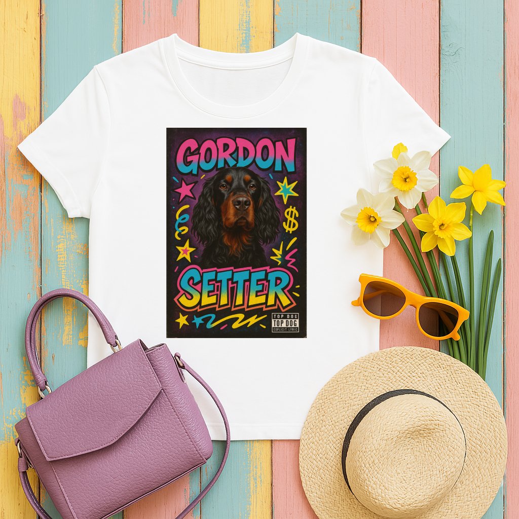 Gordon Setter Colorful Design Graphic T-shirt product