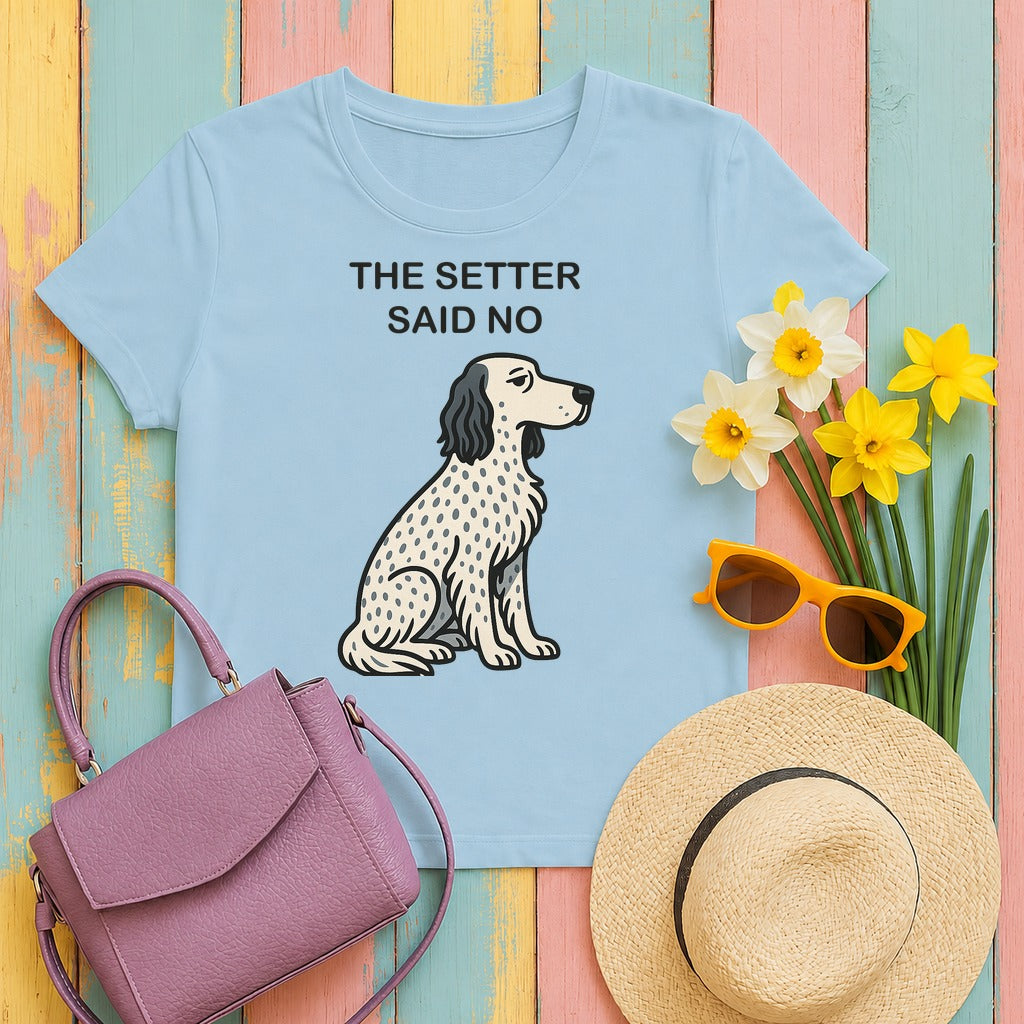 The Setter Said No Tee in Light Blue